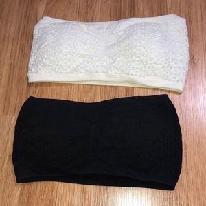 Two strapless bralettes from Aeropostale